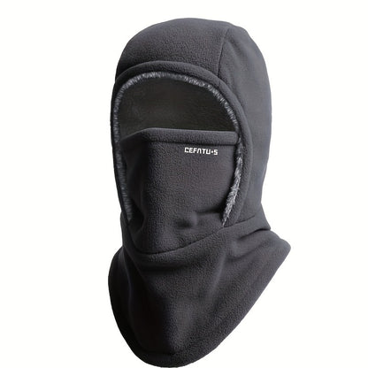 Winter Warm One-Piece Hooded Scarf with Face Mask Protection