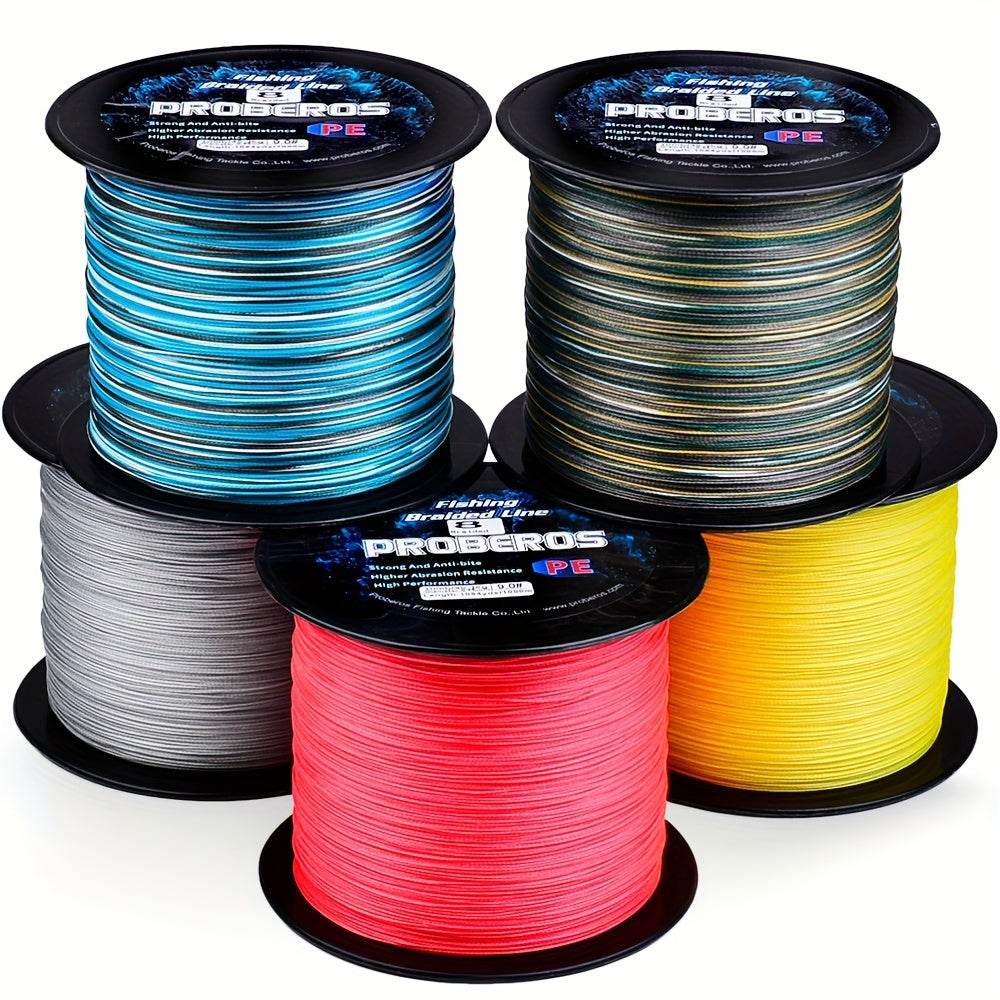 Durable 1000M Braided Fishing Line, Zero Stretch, 10-100Lb