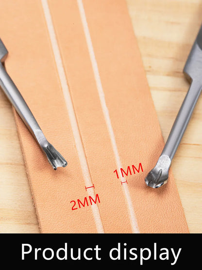 HookUpCo. Leather Groover Tool for Precise Edge Finishing