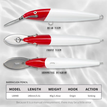 HookUpCo. Metal Lip Minnow Fishing Lure 140mm - HookUpCo.