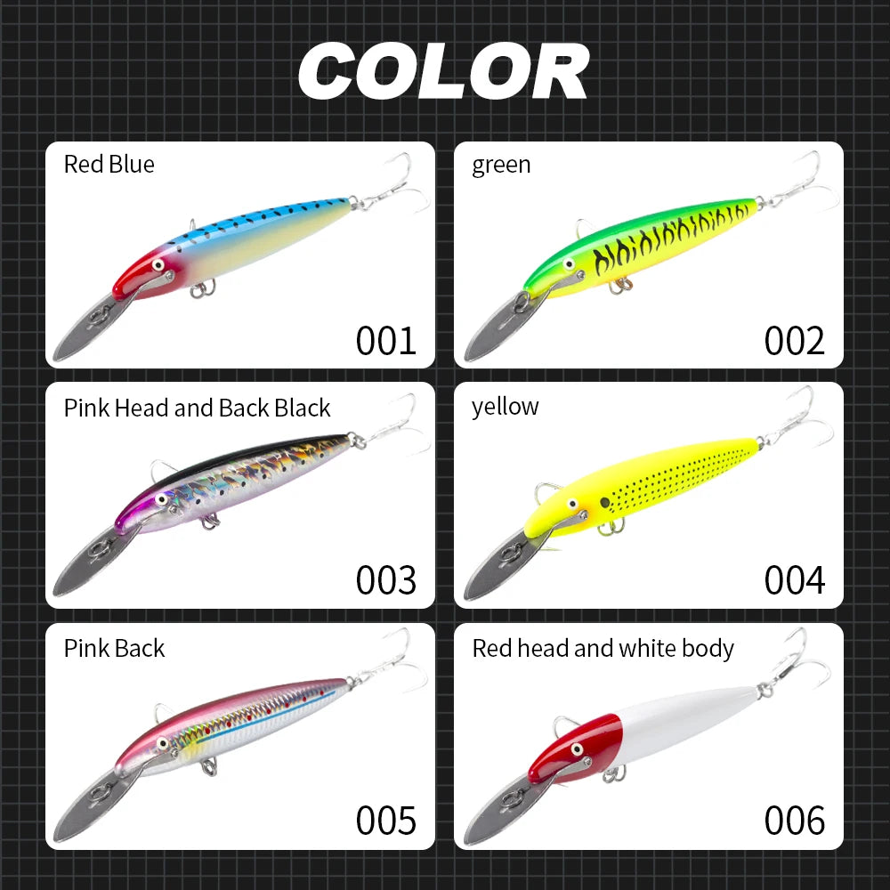 HookUpCo. Metal Lip Minnow Fishing Lure 140mm - HookUpCo.
