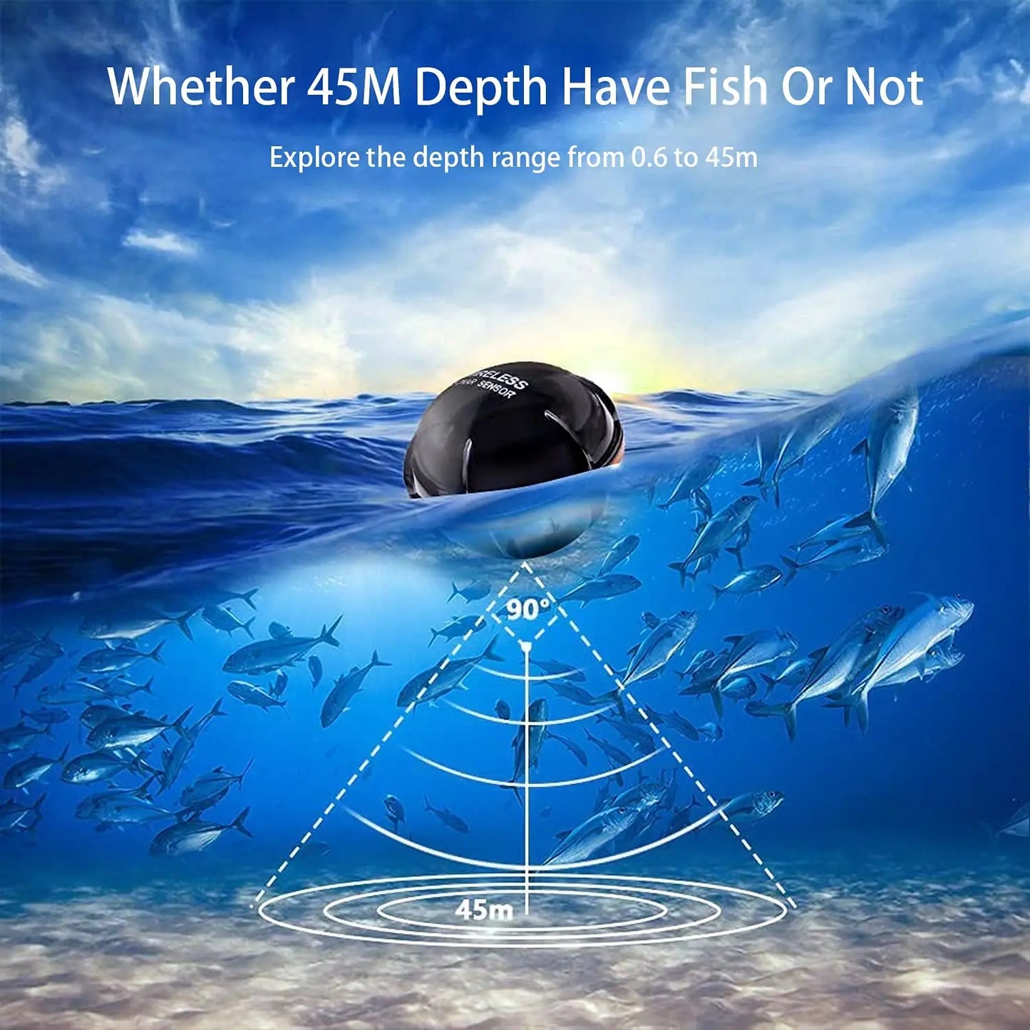 Portable Wireless Sonar Fishing Alert System