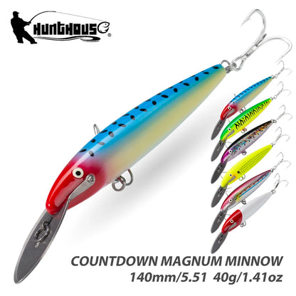 HookUpCo. Metal Lip Minnow Fishing Lure 140mm - HookUpCo.