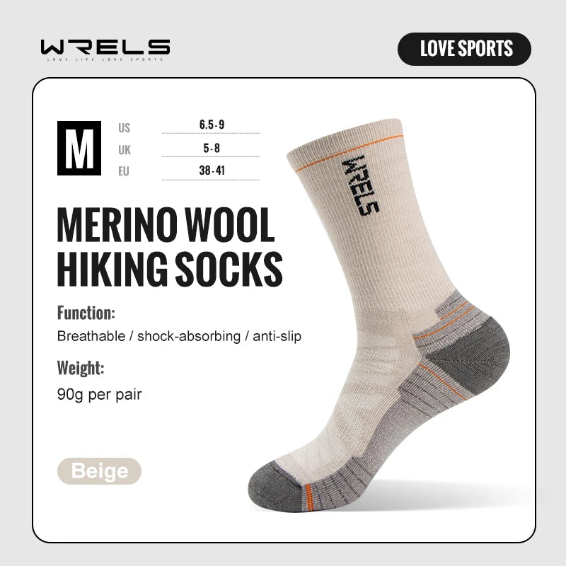 HookUpCo. Merino Wool Hiking Socks for Comfort and Performance