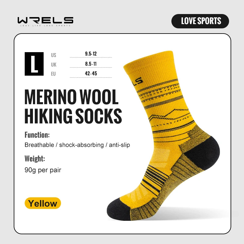 HookUpCo. Merino Wool Hiking Socks for Comfort and Performance
