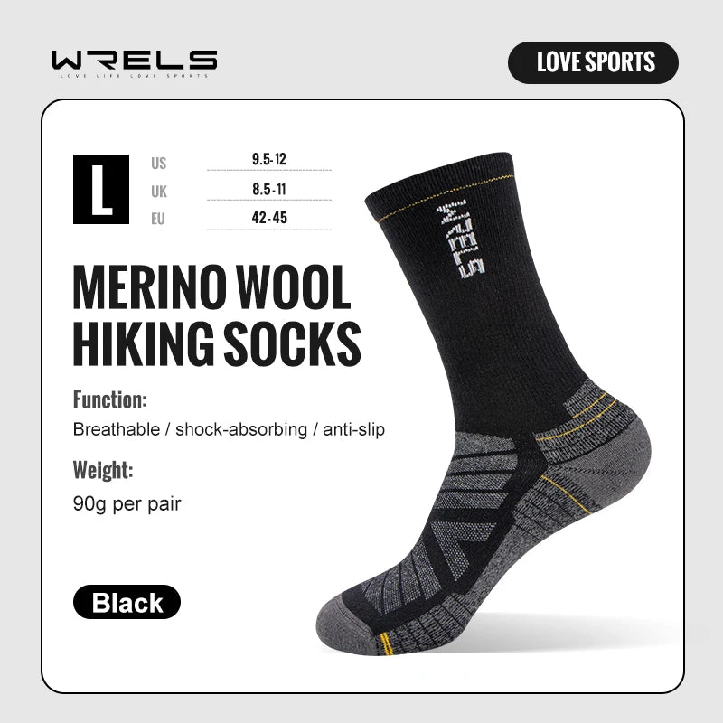HookUpCo. Merino Wool Hiking Socks for Comfort and Performance