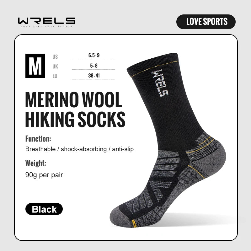 HookUpCo. Merino Wool Hiking Socks for Comfort and Performance