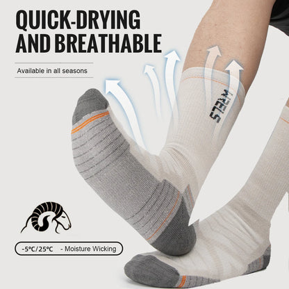 HookUpCo. Merino Wool Hiking Socks for Comfort and Performance