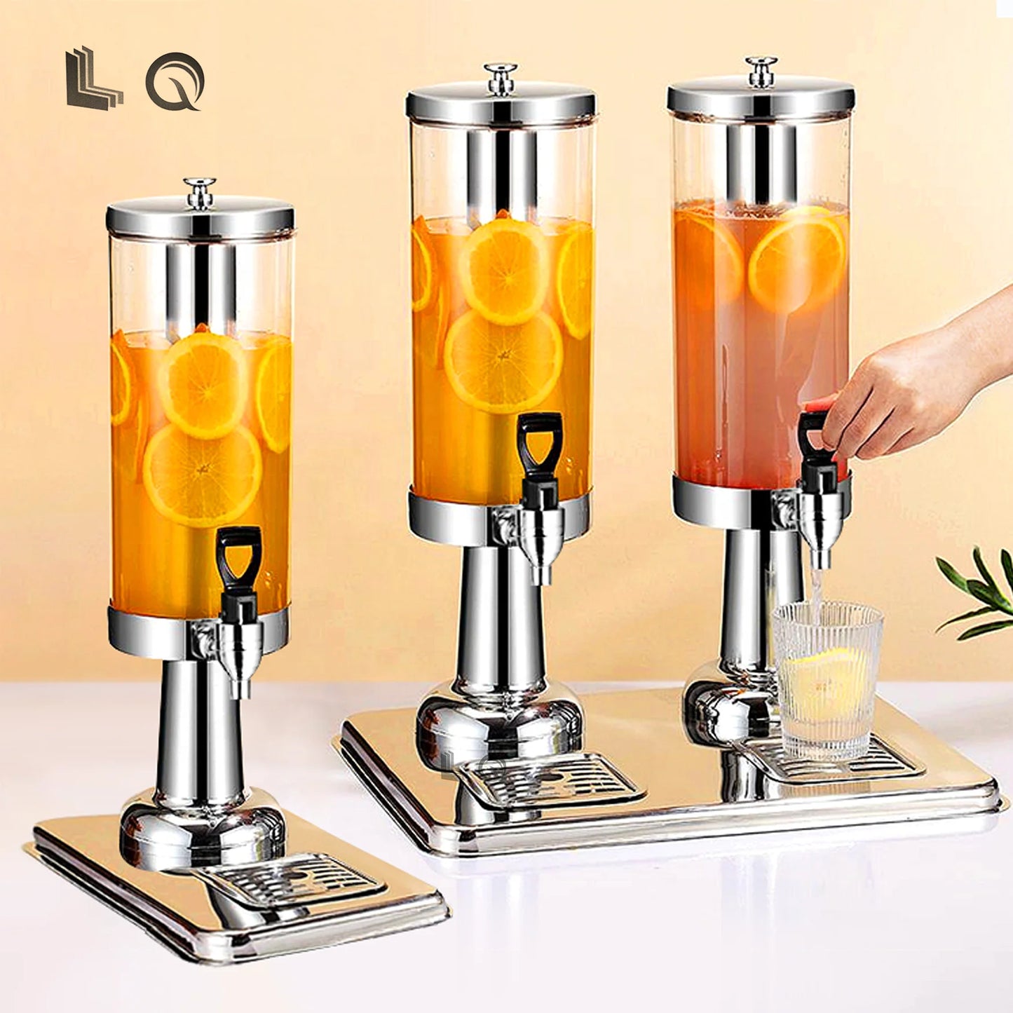 Luxury Stainless Steel Beverage Dispenser for Events 3-9L