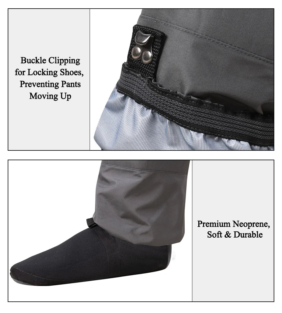 Breathable Waterproof Fishing Waders for All Sizes