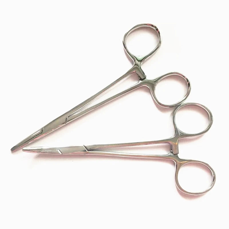 Fishing Plier Scissors with Curved Tip Clamps - HookUpCo.