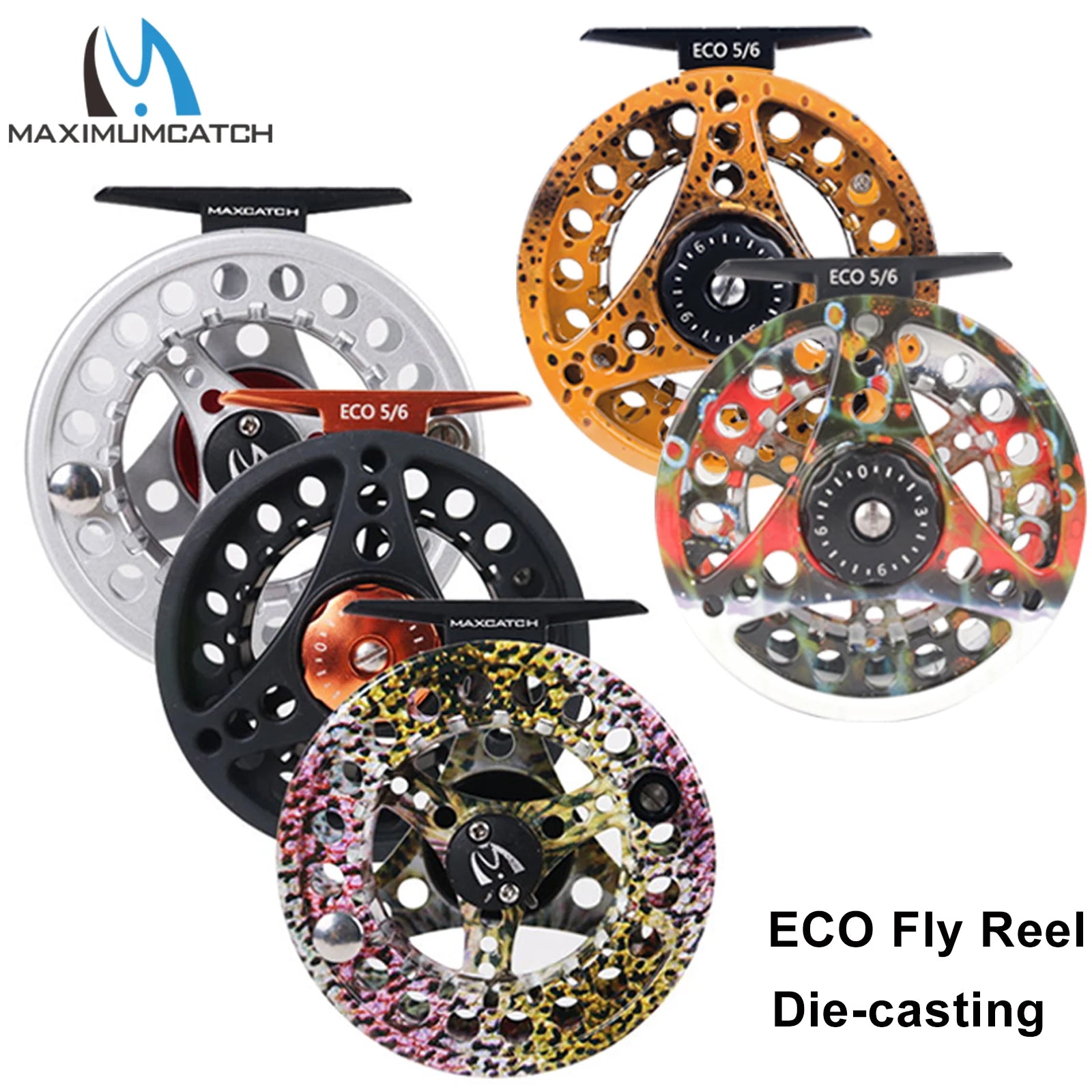 HookUpCo. Large Arbor Fly Fishing Reel, Durable Aluminum - HookUpCo.