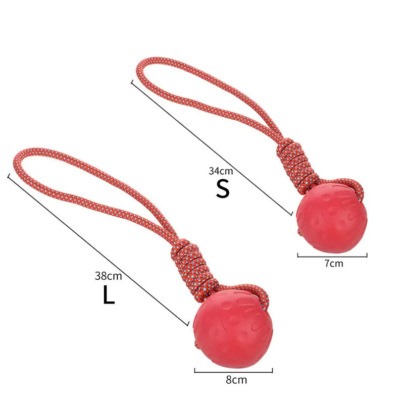 HookUpCo. Durable Rubber Dog Ball for Play