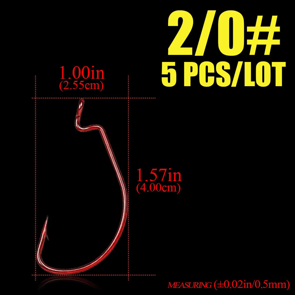 HookUpCo. High Carbon Steel Crank Worm Hooks - HookUpCo.