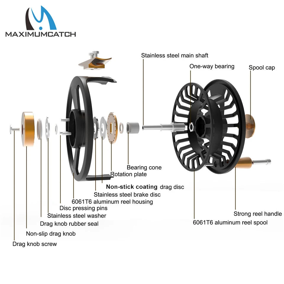 HookUpCo. Lightweight Large Arbor Fly Reel - HookUpCo.