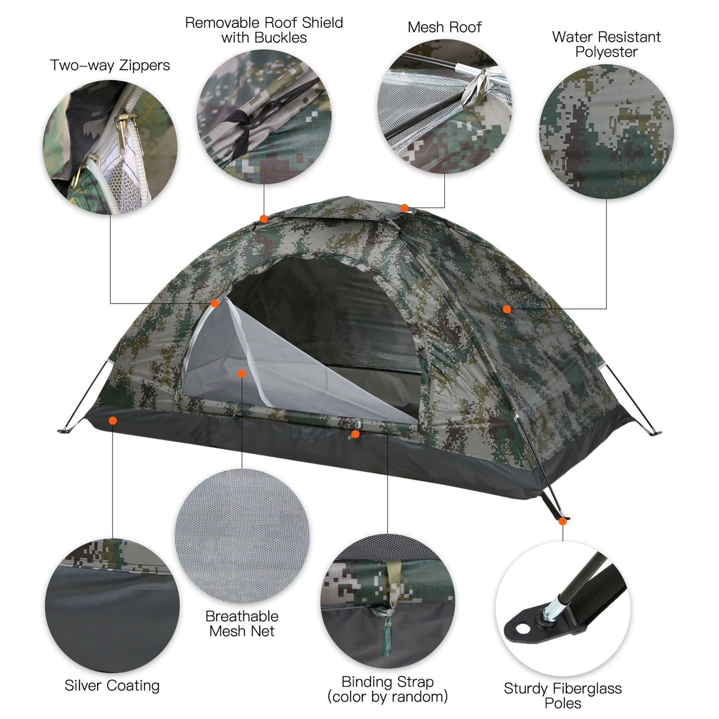 HookUpCo. Ultralight Portable Camping Tent UPF 30+ - HookUpCo.