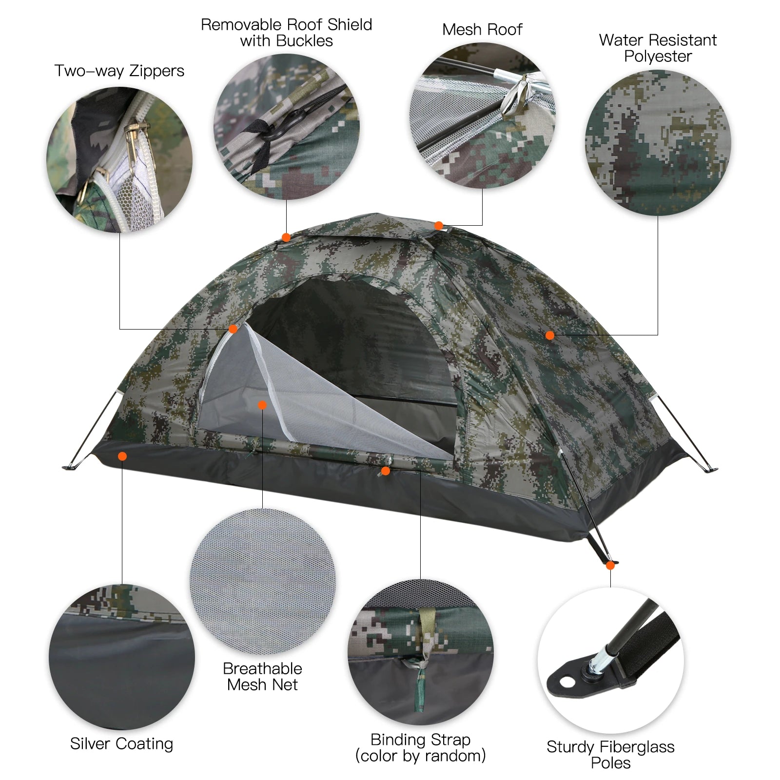 HookUpCo. Ultralight Portable Camping Tent UPF 30+ - HookUpCo.