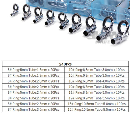 Stainless Steel Fishing Rod Repair Kit 230Pcs