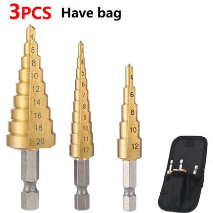 HSS Titanium Coated Step Drill Bit for Precision Cuts