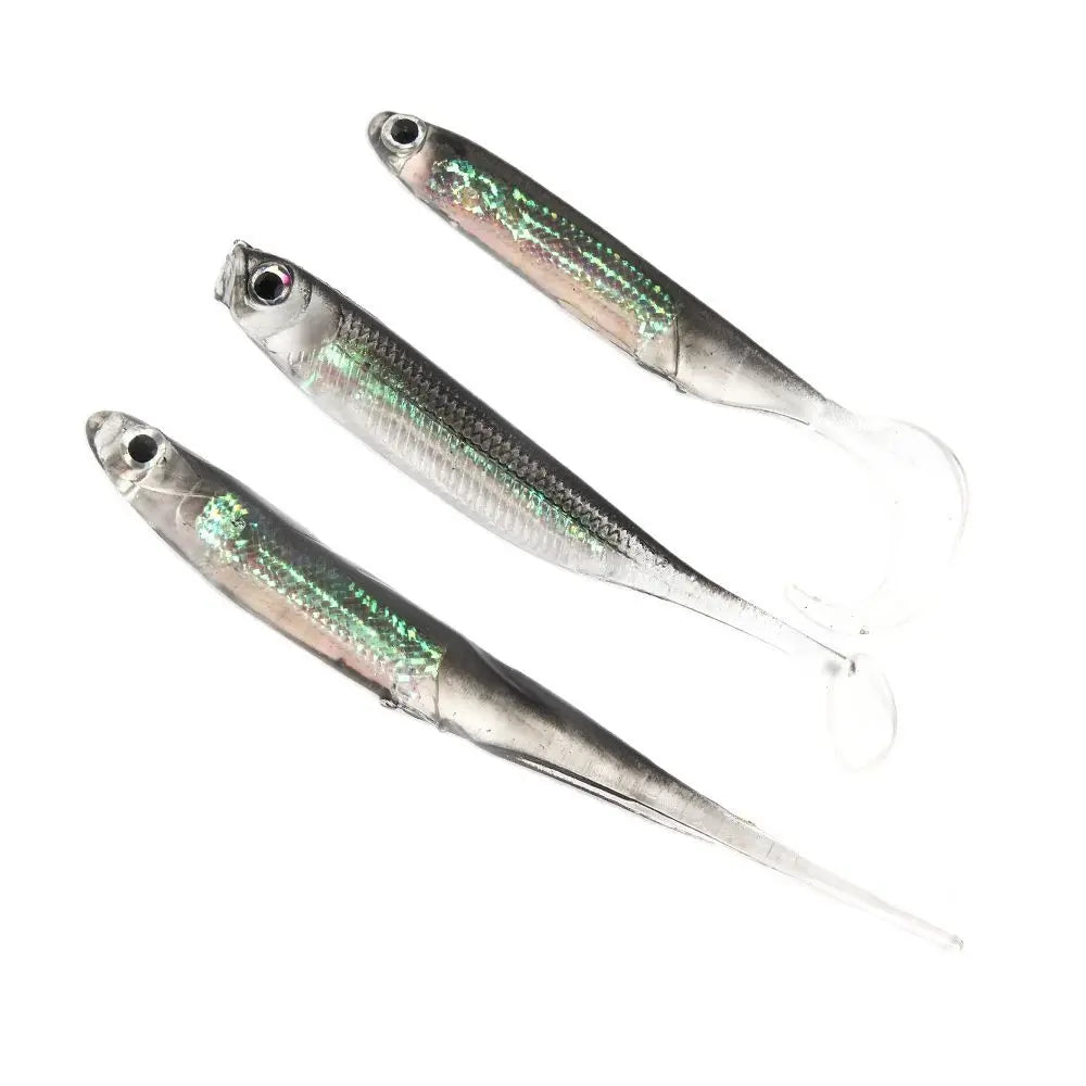 HookUpCo. Rainbow T Tail Fishing Lures - 5 Pack
