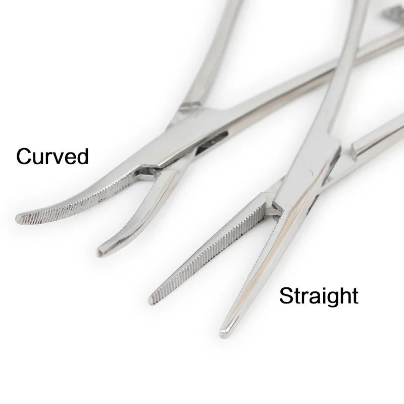 Fishing Plier Scissors with Curved Tip Clamps - HookUpCo.