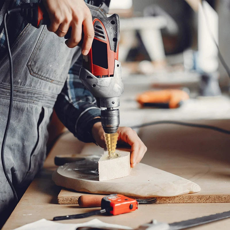 HSS Titanium Coated Step Drill Bit for Precision Cuts