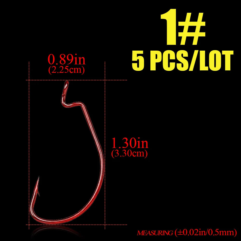 HookUpCo. High Carbon Steel Crank Worm Hooks - HookUpCo.