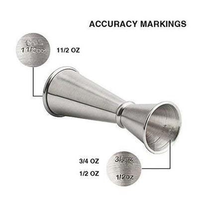 Japanese Stainless Steel Jigger 1oz/2oz