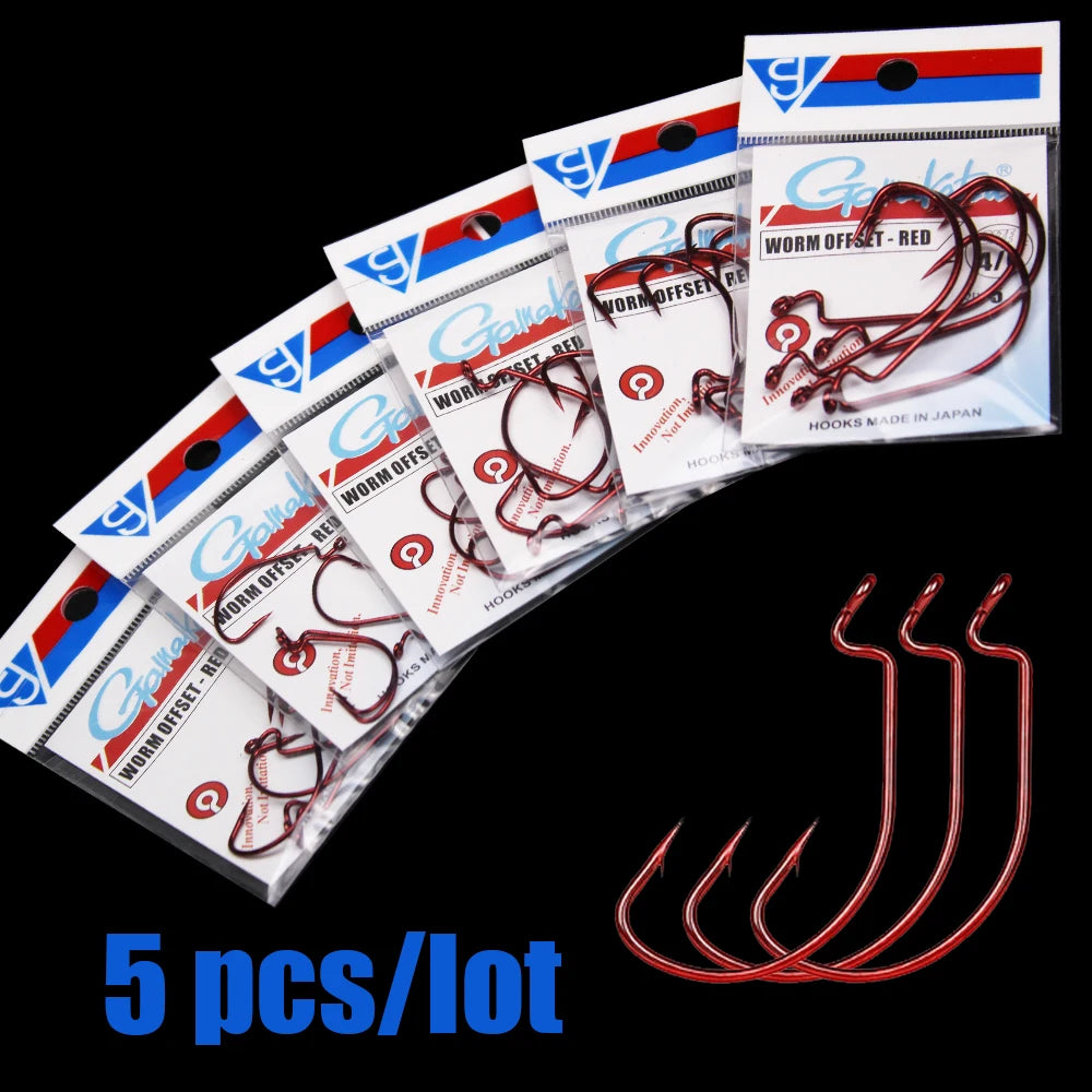 HookUpCo. High Carbon Steel Crank Worm Hooks - HookUpCo.