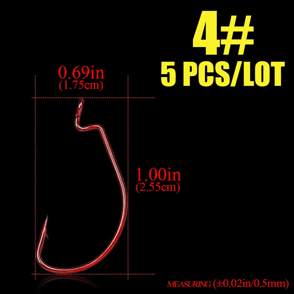 HookUpCo. High Carbon Steel Crank Worm Hooks - HookUpCo.