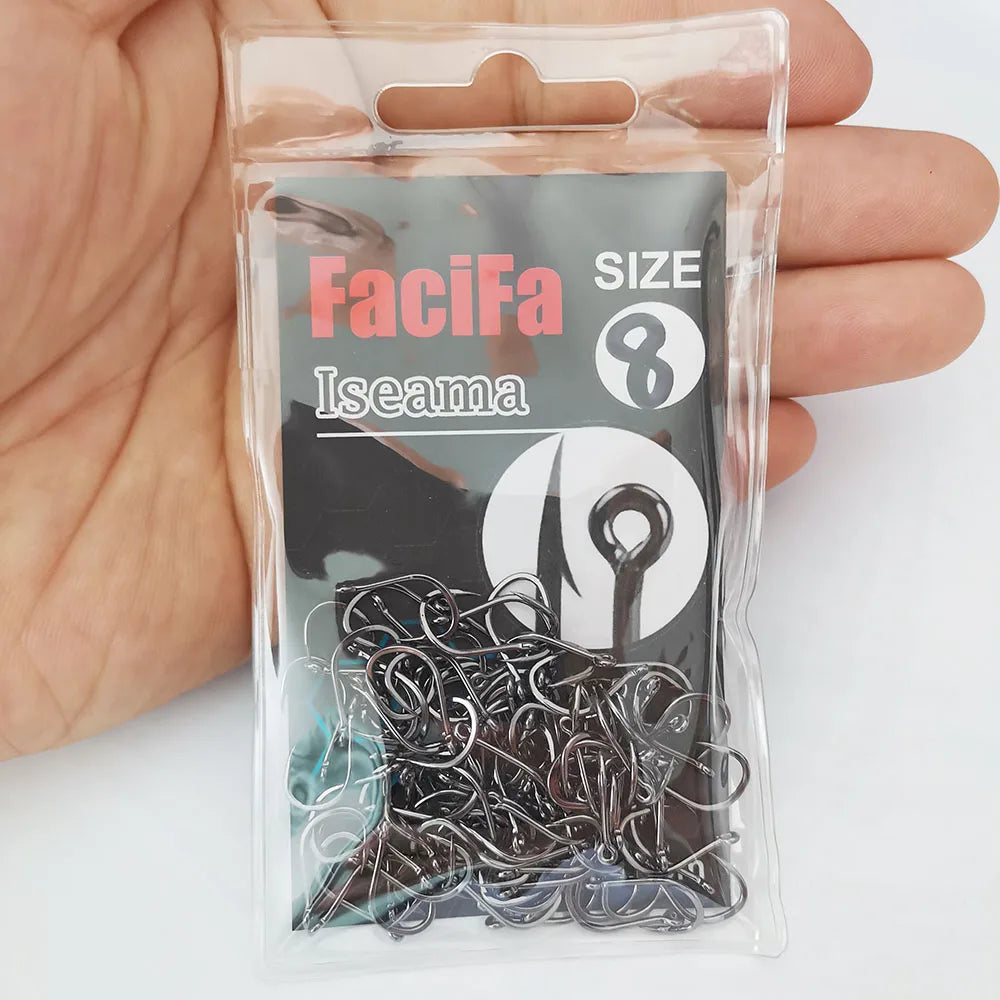 100 Premium Offset Circle Hooks for Fishing Tackle Set