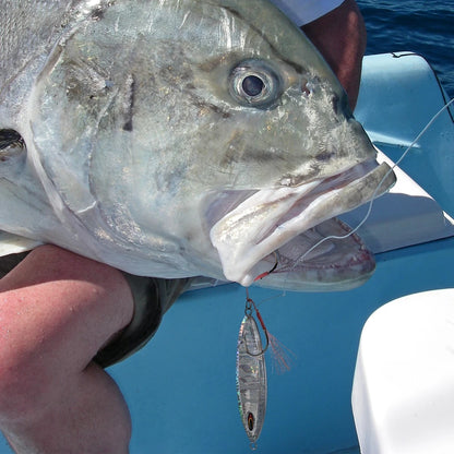 Strong Carbon Steel Fishing Hooks with Feathers