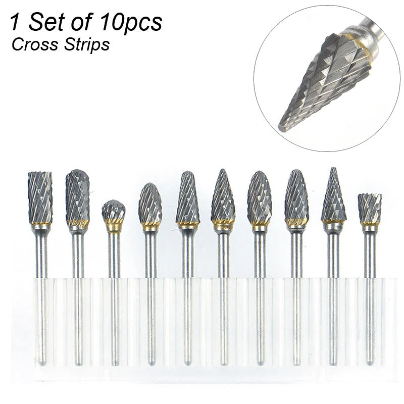 HookUpCo. Rotary Carbide Burr Set for Woodworking