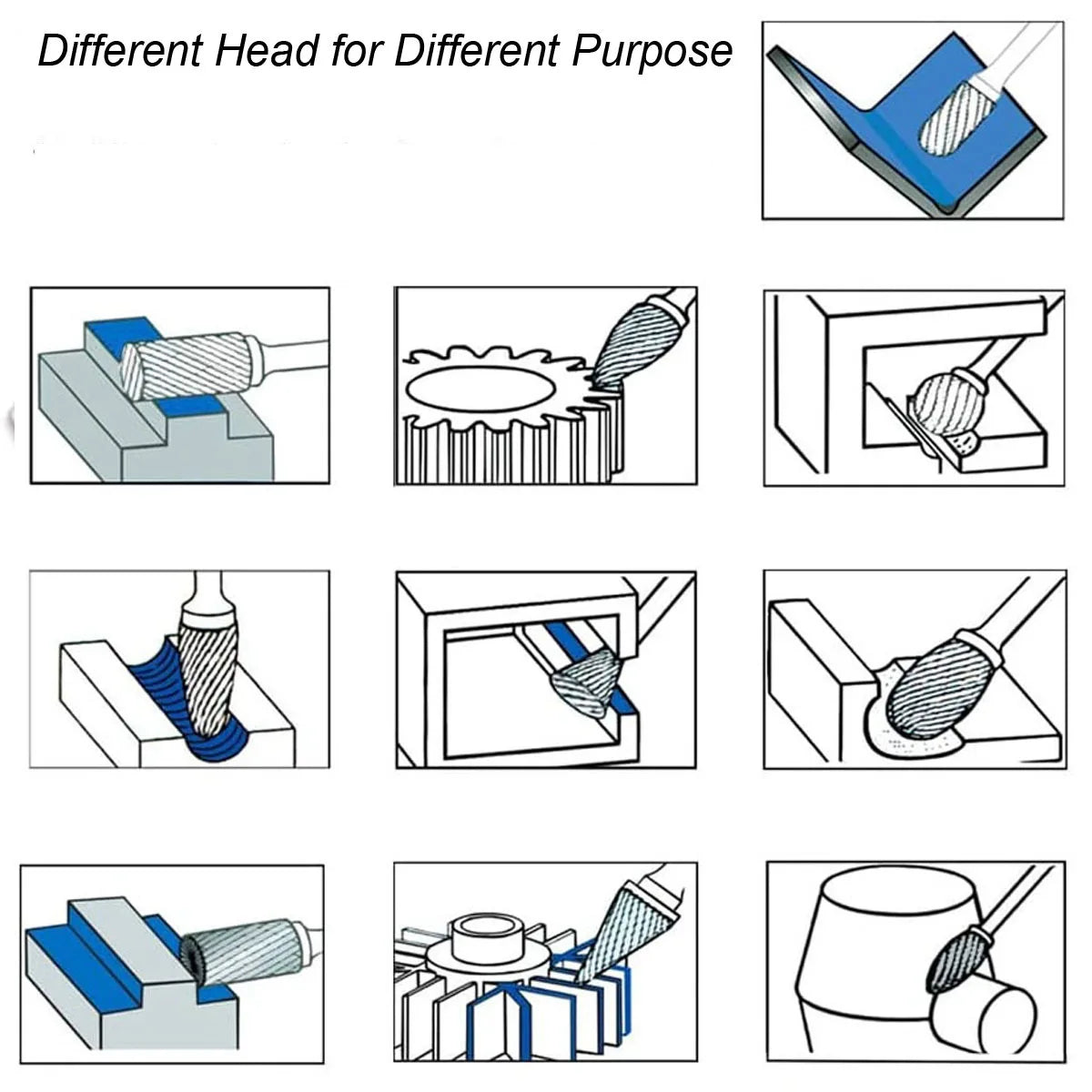 HookUpCo. Extra Long Rotary Rasp for Metalwork