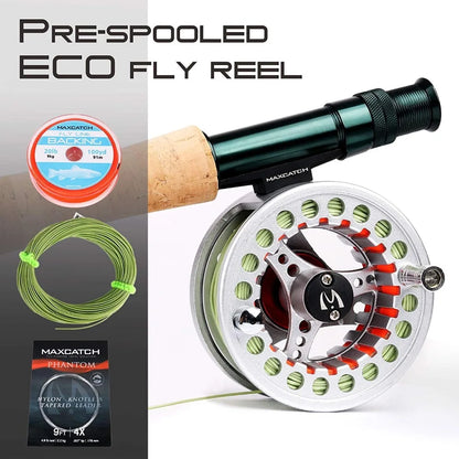 HookUpCo. Large Arbor Fly Fishing Reel, Durable Aluminum - HookUpCo.