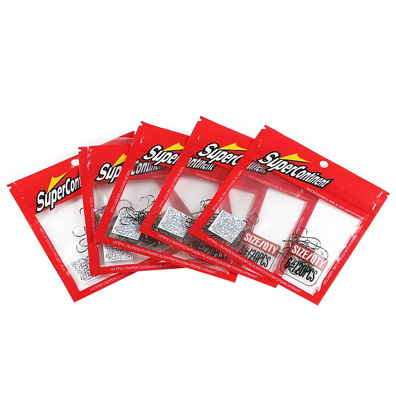 HookUpCo. Carbon Steel Fishing Hooks, 20pcs Set