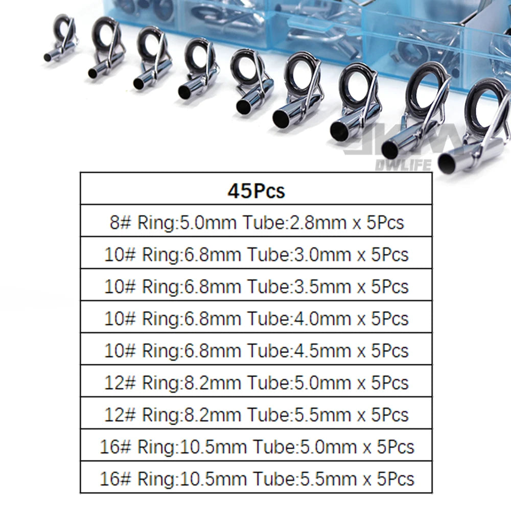 Stainless Steel Fishing Rod Repair Kit 230Pcs