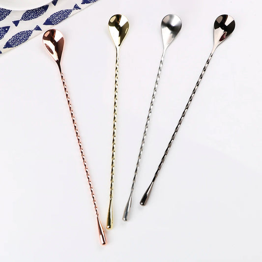 Stylish Stainless Steel Mixing Spoon for Bartenders