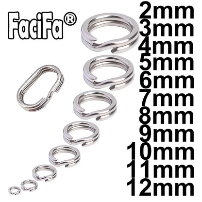 HookUpCo. Stainless Steel Fishing Split Rings 50pcs - HookUpCo.