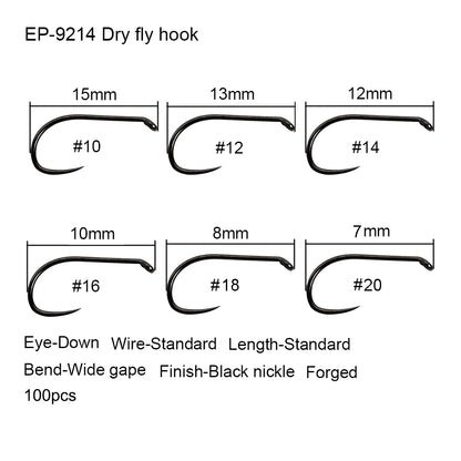 HookUpCo. 100 Barbless Fishing Hooks Set - HookUpCo.