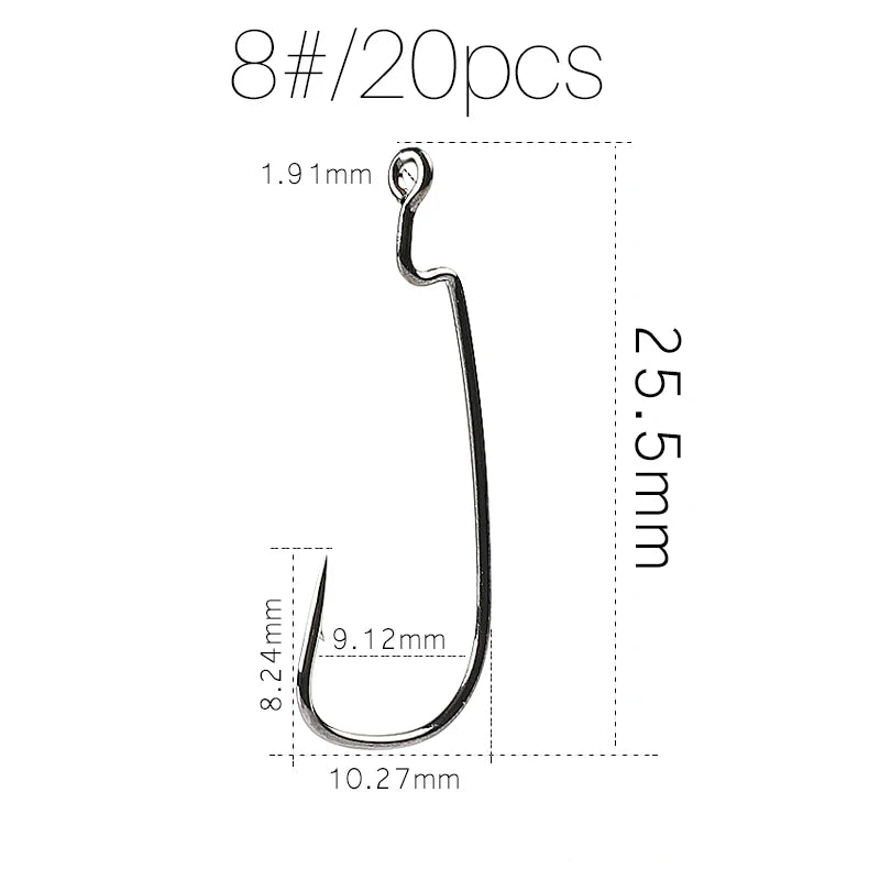 HookUpCo. Carbon Steel Crank Hooks - 20 Pack - HookUpCo.