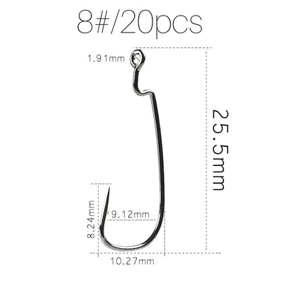 HookUpCo. Carbon Steel Crank Hooks - 20 Pack - HookUpCo.