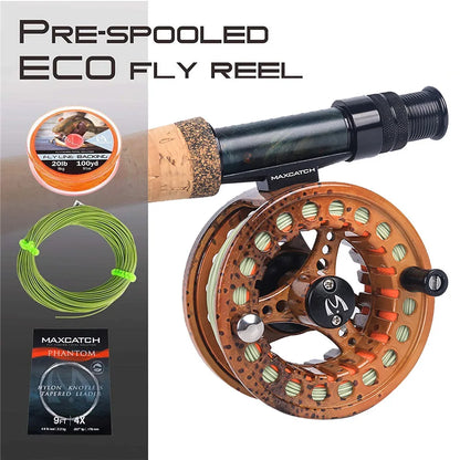 HookUpCo. Large Arbor Fly Fishing Reel, Durable Aluminum - HookUpCo.