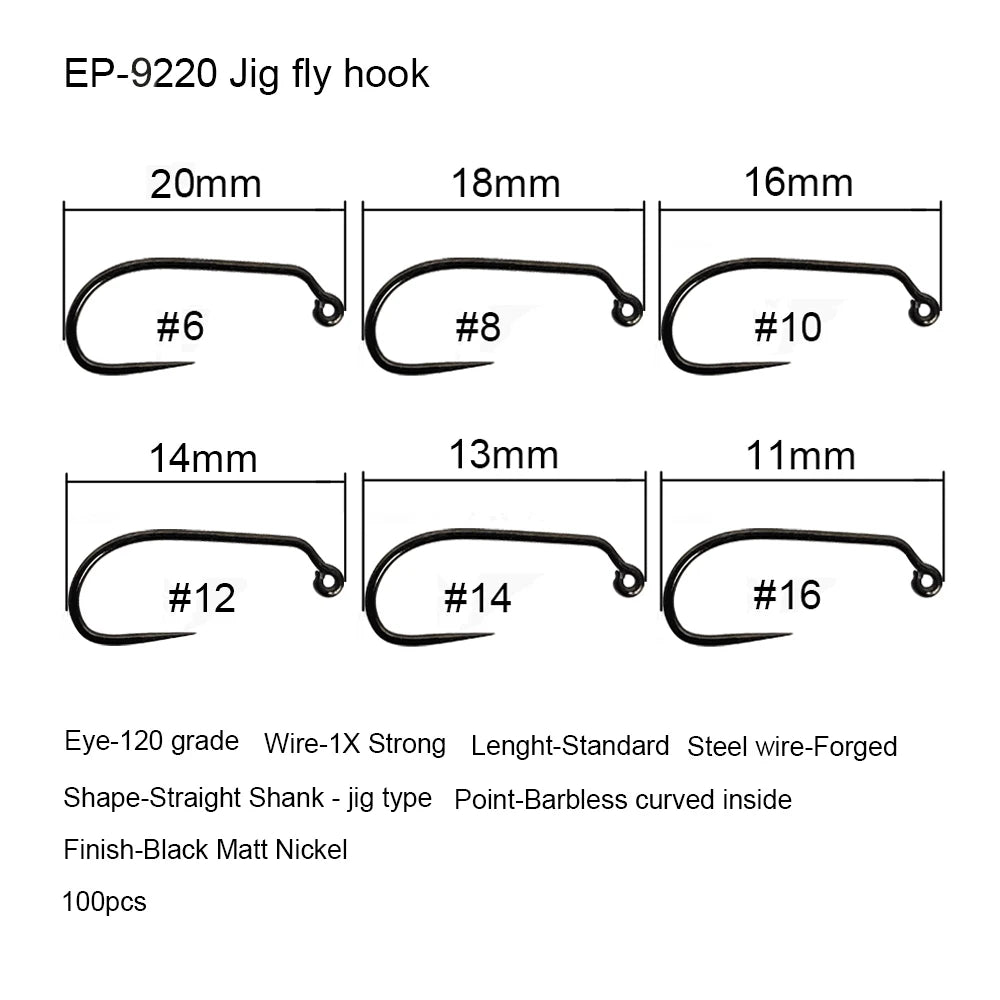 HookUpCo. 100 Barbless Fishing Hooks Set - HookUpCo.