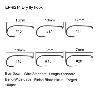 HookUpCo. 100 Barbless Fishing Hooks Set - HookUpCo.