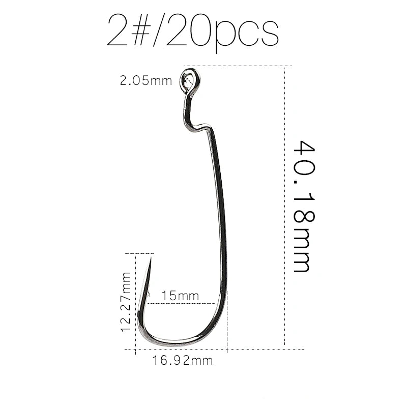 HookUpCo. Carbon Steel Crank Hooks - 20 Pack - HookUpCo.
