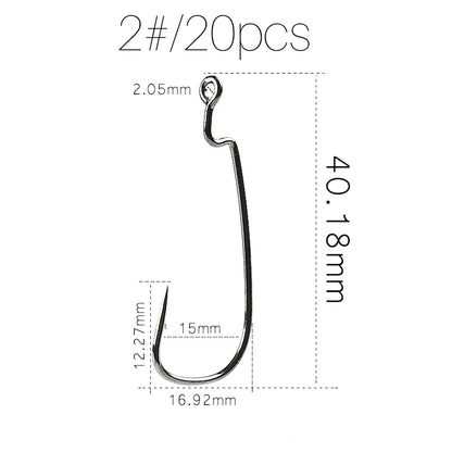 HookUpCo. Carbon Steel Crank Hooks - 20 Pack - HookUpCo.
