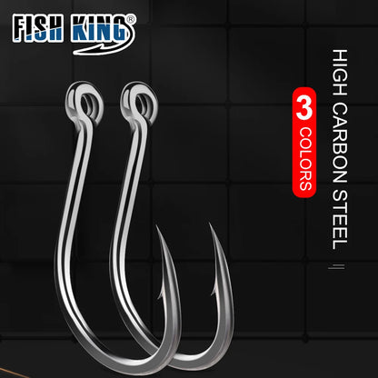HookUpCo. High Carbon Fishing Hooks Set 100pcs