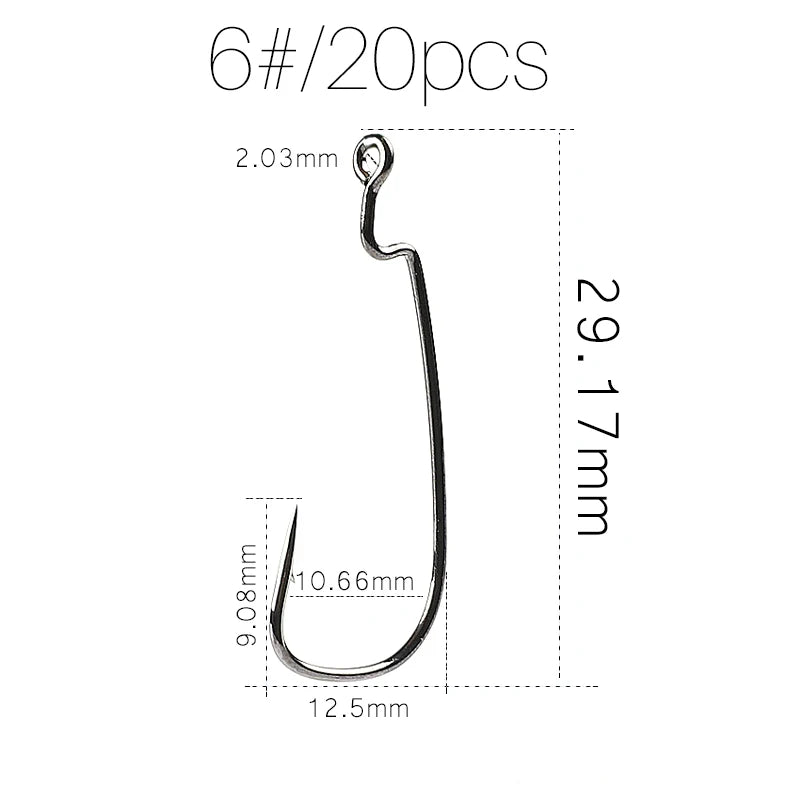 HookUpCo. Carbon Steel Crank Hooks - 20 Pack - HookUpCo.