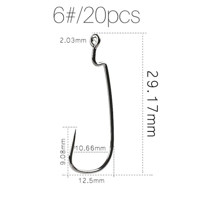 HookUpCo. Carbon Steel Crank Hooks - 20 Pack - HookUpCo.